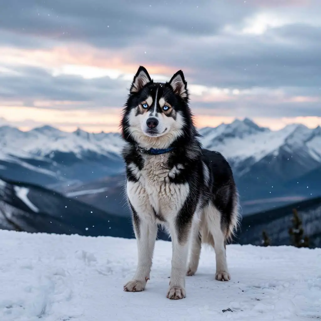 Siberian Husky showing characteristic dog behavior